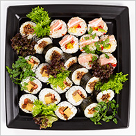 ロール寿司3種盛り合わせ写真